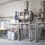 Powder conveying system-inbuilt security