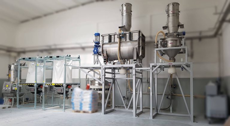 Powder conveying system-inbuilt security