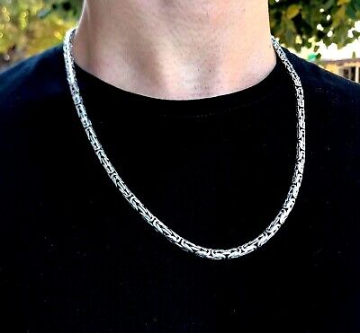 silver necklace for men