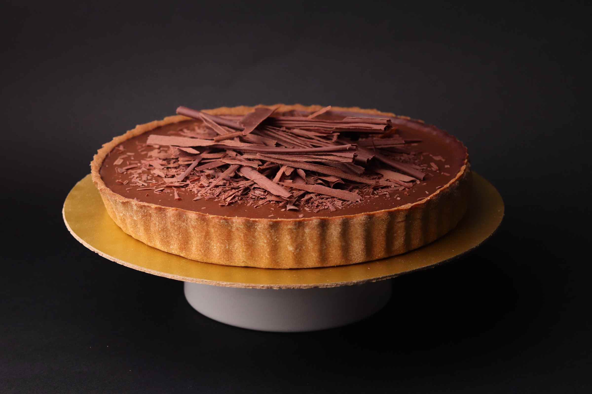 The delicious dark chocolate tart in Singapore